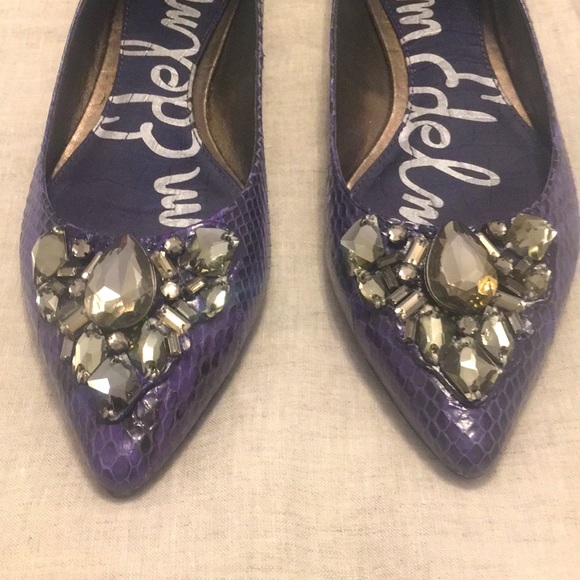 Sam Edelman Electric Blue Embellished Flats - Picture 4 of 7